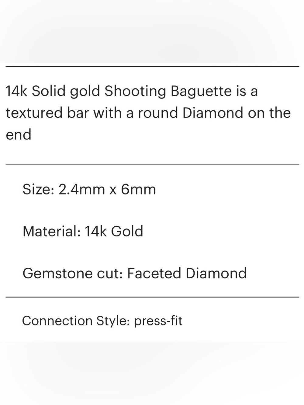 Suzanne Kalan “Shooting Baguette” earring in 14k white gold with diamond. - Picture 3 of 5